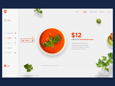 Restaurant UI layout ui