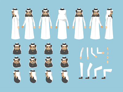 Emirati - Character Model Sheet character design emirati model