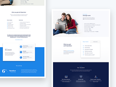 Pricing page business comps data real estate table