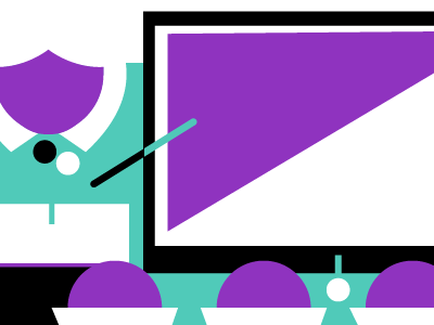 flatness and color illustration simple