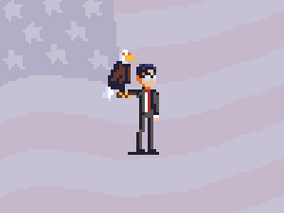 Stephen Colbert colbert eagle falconer pixel pixel art pixel dailies pixel dailies