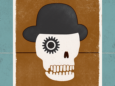 Clockwork 2 clockwork clockwork orange david pelham dead design idea illustration orange silly skull texture