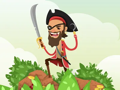 Pirate boardgame character pirate