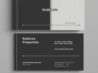 Rubicon River Crossing boundary business card cross real estate rubicon