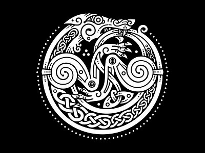 Celtic Wolf animal celtic perm wolf