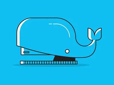 Whale Stapler art design illustration inspiration simpistic stapler whale