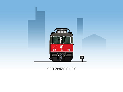 SBB Re420 E-Lok locomotive train