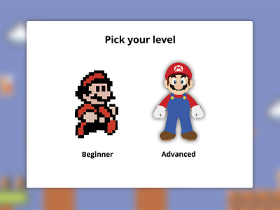 Daily UI #064 - Select user type 064 advanced beginner daily ui mario select user type ui 100 user user 064 user type