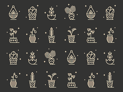 Plant Icons graphicdesign icondesign illustration logo