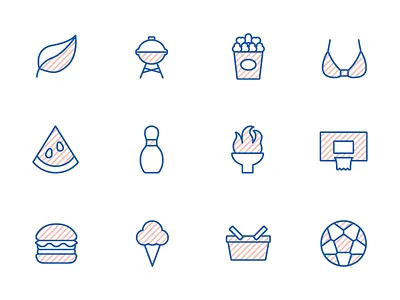 Summer icons iconography icons pattern summer