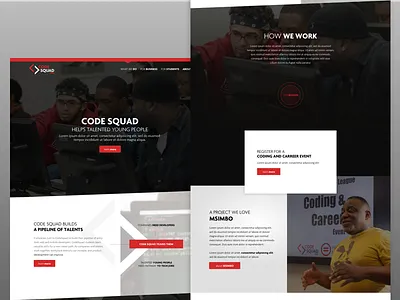 Codesquad - Helping Talented People concept ux webdesign