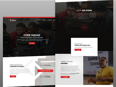 Codesquad - Helping Talented People concept ux webdesign