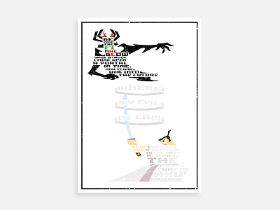 Samurai Jack Triptych - Battle aku art cartoon design graphic jack lettering poster samurai typography