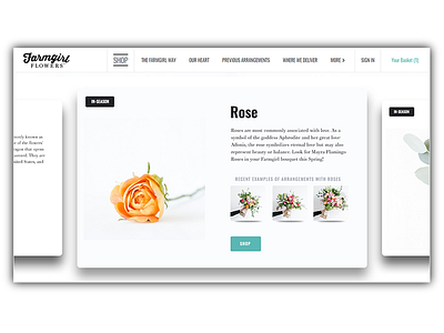 Daily UI - Product Page dailyui e commerce farmgirl flowers product page shopping ui ux