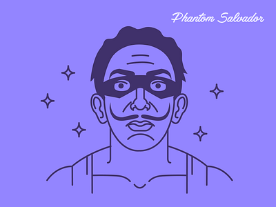 Phantom Salvador brush hero characters color hero illustration paint painter salvador dali