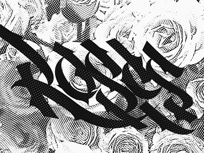 Roses Lettering calligraphy dotwork flowers handlettered lettering roses type