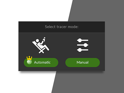 Auto Tracer Selection interaction mobile modal popup premium ui ux