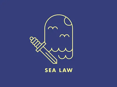 Sea Law badge blue brand branding futura icon illustration line logo maritime stroke yellow