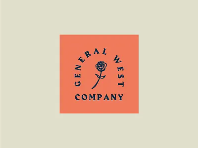 General West Co brand company general identity logo rose vintage west