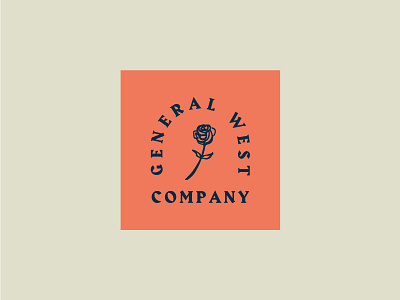 General West Co brand company general identity logo rose vintage west