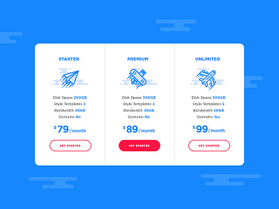 Pricing Table illustration outline pricing pricing table table ui