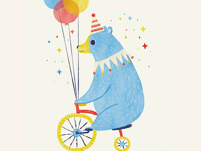 Circus Bear 100days bear circus illustration tricks