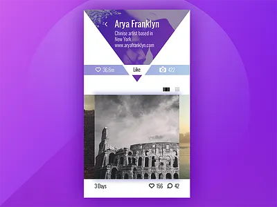 Profile concept app design mobile ui ux