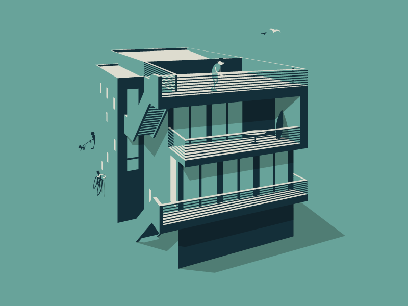 Build UP // West Beech architecture beach house diagram house illustration long island minimal screenprint solar strategy