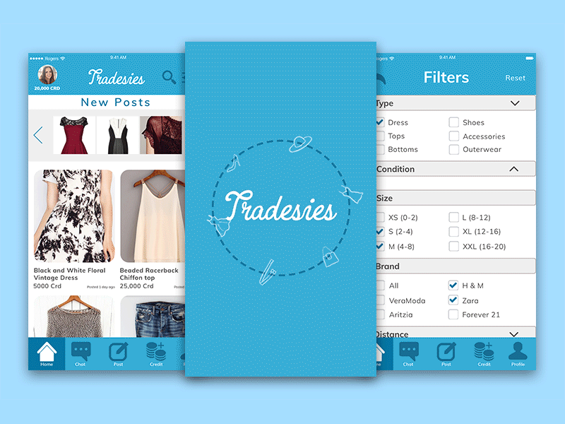 Tradesies branding iconography logo design mobile ui ux