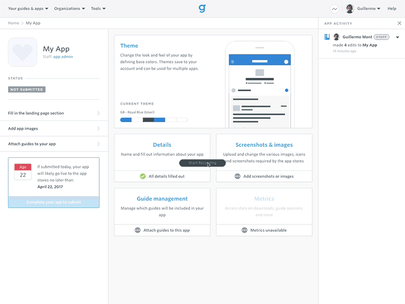 App Management app cms ui