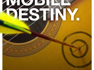 "Find your target audience" advertisement guitar marketing mobile music photoshop print target