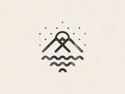 Happy Endings branding identity logo logotype mark mono print sunset valley vintage