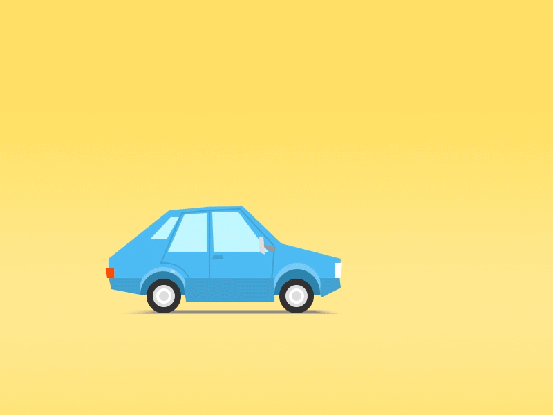 Bouncy Car animation bouncy car road