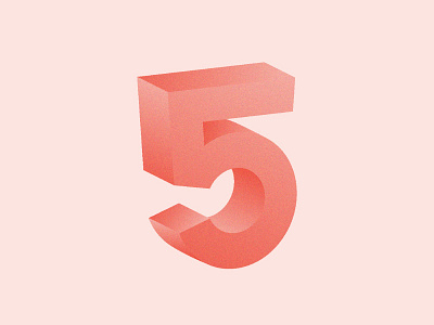 5 / 36 Days Of Type 36daysoftype 3d 5 dropcap illustration letter lettering type typography