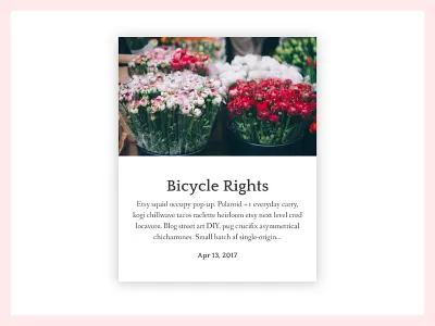Blog Article Card article blog box shadow card clean minimal shadow