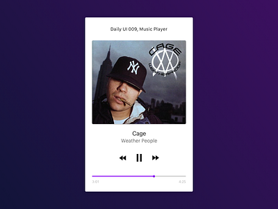 Daily UI 009, Music Player daily ui dailyui music music player player ui user interface