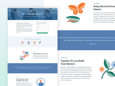 simple landing page. landing page web