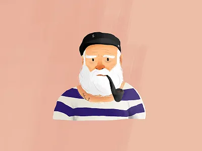 Sailor Portrait2 brush character digital illustration painting pencil photoshop sailor sea texture wacom