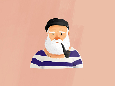 Sailor Portrait2 brush character digital illustration painting pencil photoshop sailor sea texture wacom
