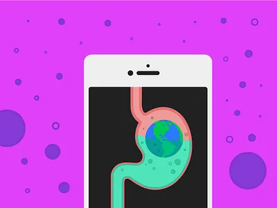 ... Eating The World eating the world illustration mobile world