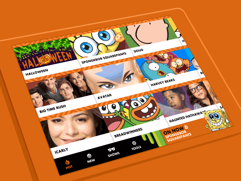 Player Animation animation cartoons ipad lander motion nickelodeon player slime ui ux video