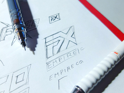 Empire Fx Logo Design Sketch brand brand identity business identity logo making mark minimal process sketch symbol