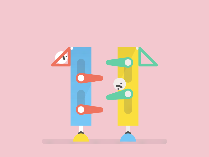 Silly robots no.20 2d ae after effects animation character illustration loop newton2 robot silly