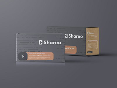 Shareo Packaging branding copper gray icons id identity logo packaging paper print