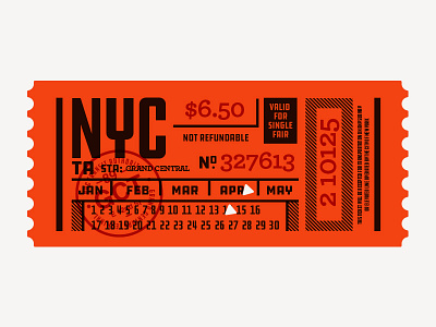 Illustration III ddc hardware lost type nyc subway ticket