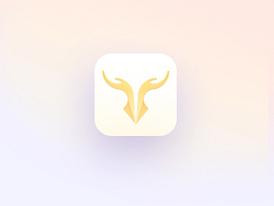 The love of deer app deer golden icon love pen white