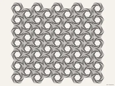 Hexagonal Tesselation Study geometry hexagon illustrator isaac newton lines pattern science tesselation