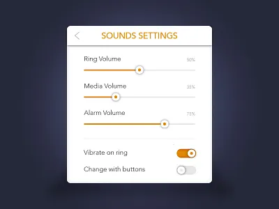 Settings - Daily UI Challenge: 007 app challenge dailyui debut design illustration illustrator mobile settings