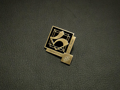 MadWorld 5 Year Pin branding conference enamel pin illustration logo pin