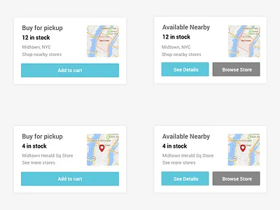 Find Nearby Widgets ecommerce location nearby shopping ui
